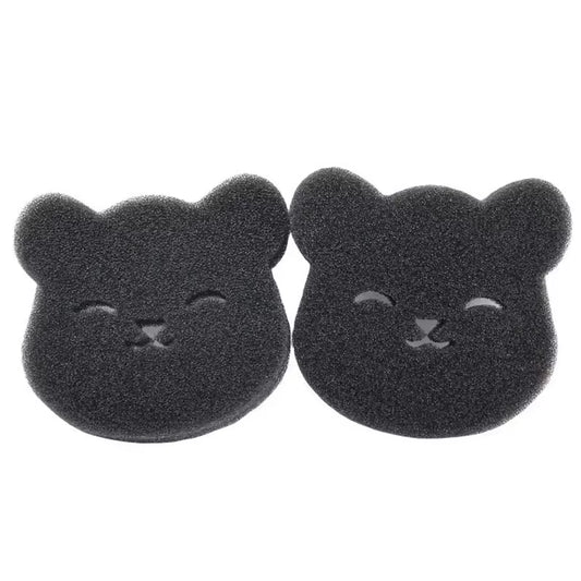 2 /4 Sets of Household Pet Hair Remover, Machine Washed Bear Sticky Sponge, Reusable, Suitable for Washing Machine, Dryer, Black